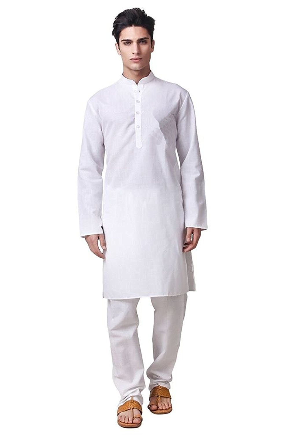 Royal Kurta Mens White 100% Pure Cotton Kurta Pyjama