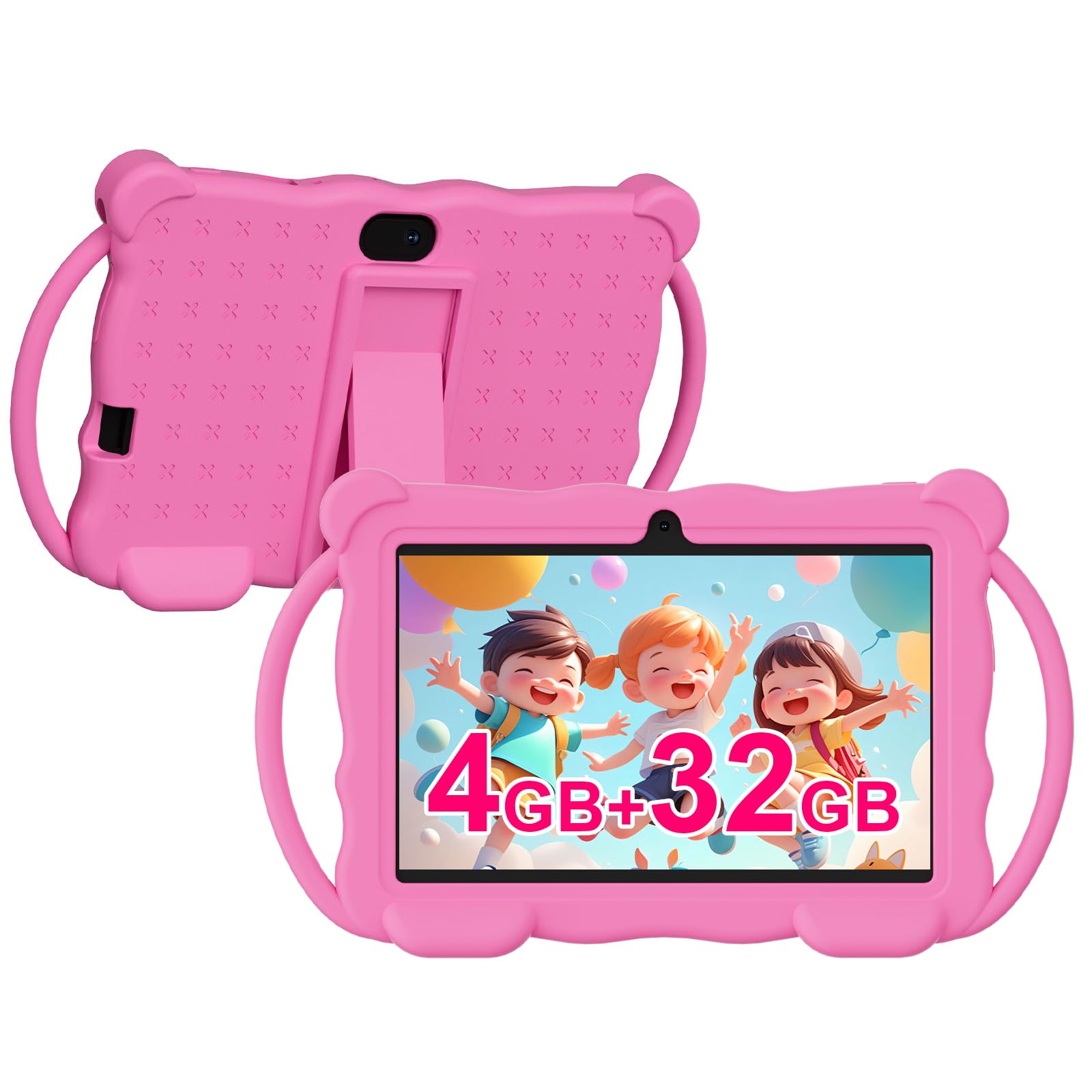 Kids Tablet 7 Inch for Kids, 32GB ROM Toddler Learning Tray with Protective Case, Pre-Installed Educational Apps, Parental Control, Gift for Boys and Girls (Pink)-picture-26