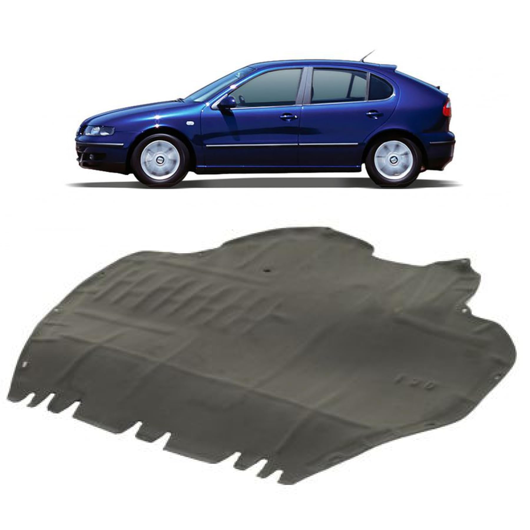 DM Autoteile Motorraumdämmung mitte unten passt für Golf IV Cabriolet, Toledo II, Golf IV Variant, Leon, A3, Golf IV, Bora Variant, Bora, Octavia I 96-03