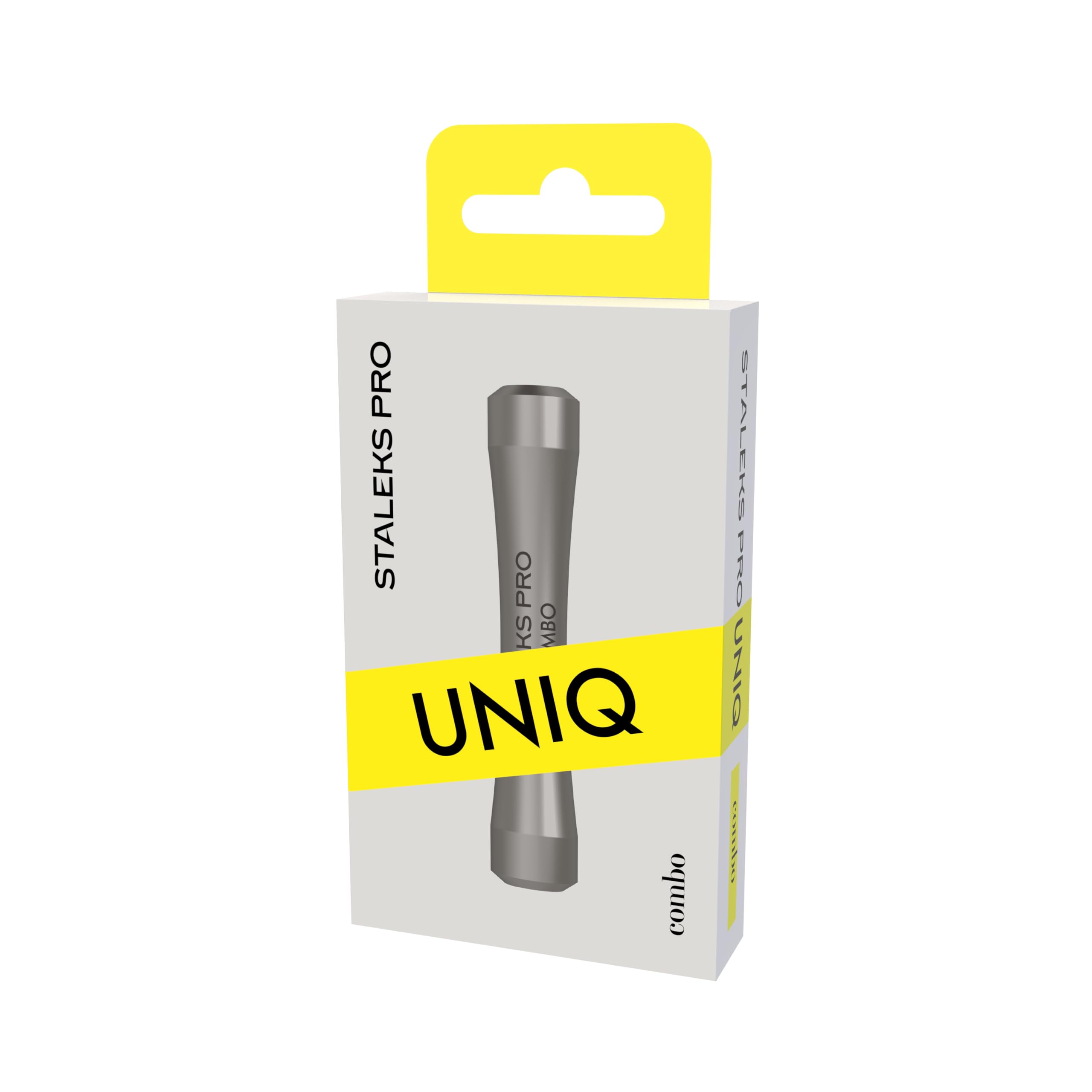 Staleks Combo UNIQ 10 Maniglia - Base Pusher Modulare in Alluminio per Parti di Lavoro Sostituibili - Design Ergonomico Leggero per Tecnici delle Unghie