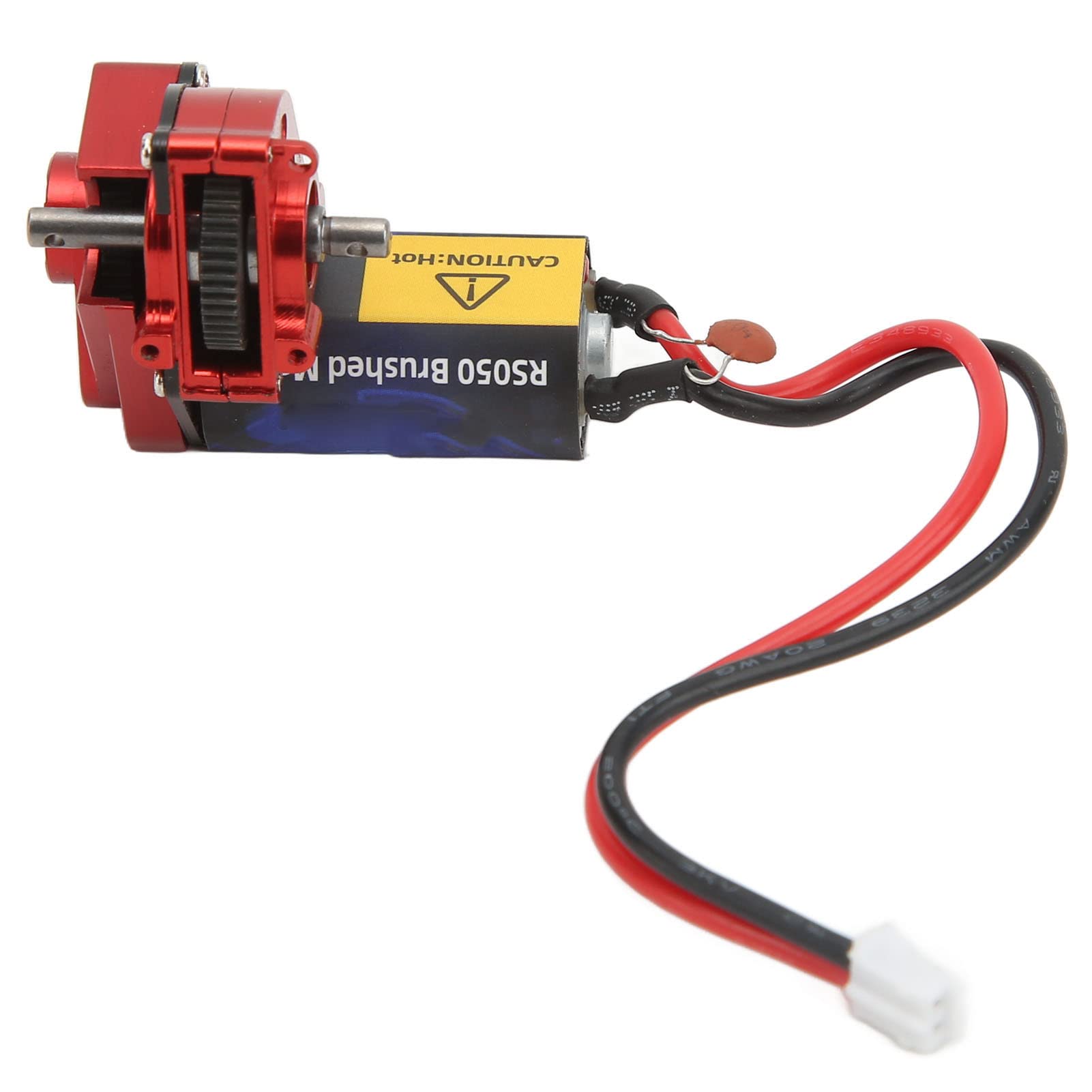 Case with 66T Brushed Motor Aluminum Alloy RC Parts for SCX24 1/24 RC Car (Red)