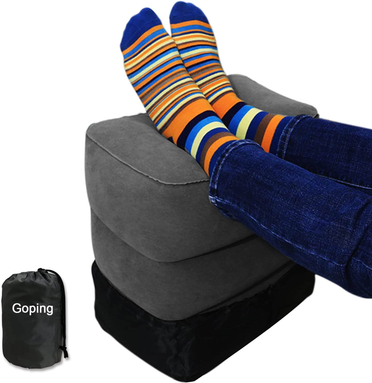 Inflatable Travel Foot Rest Pillow Portable Foot Rest 3