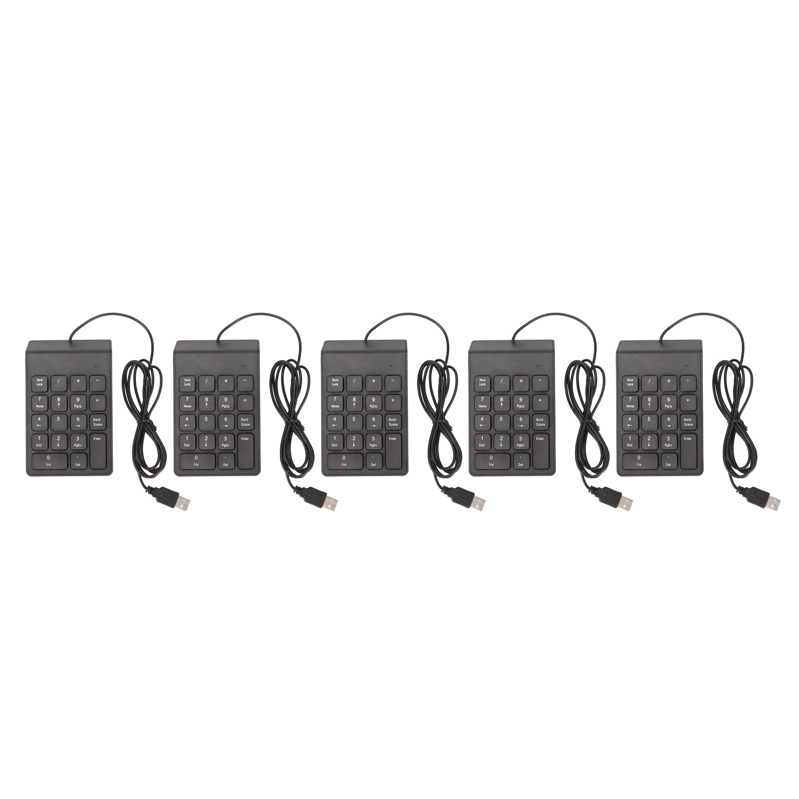 Sxhlseller Pavé Numérique Mécanique à 18 Touches, pavé Numérique Filaire pour Ordinateur Portable, Ordinateur de Bureau, USB Plug and Play avec Conception Ergonomique et Câble de 4,2 Pieds (Black)