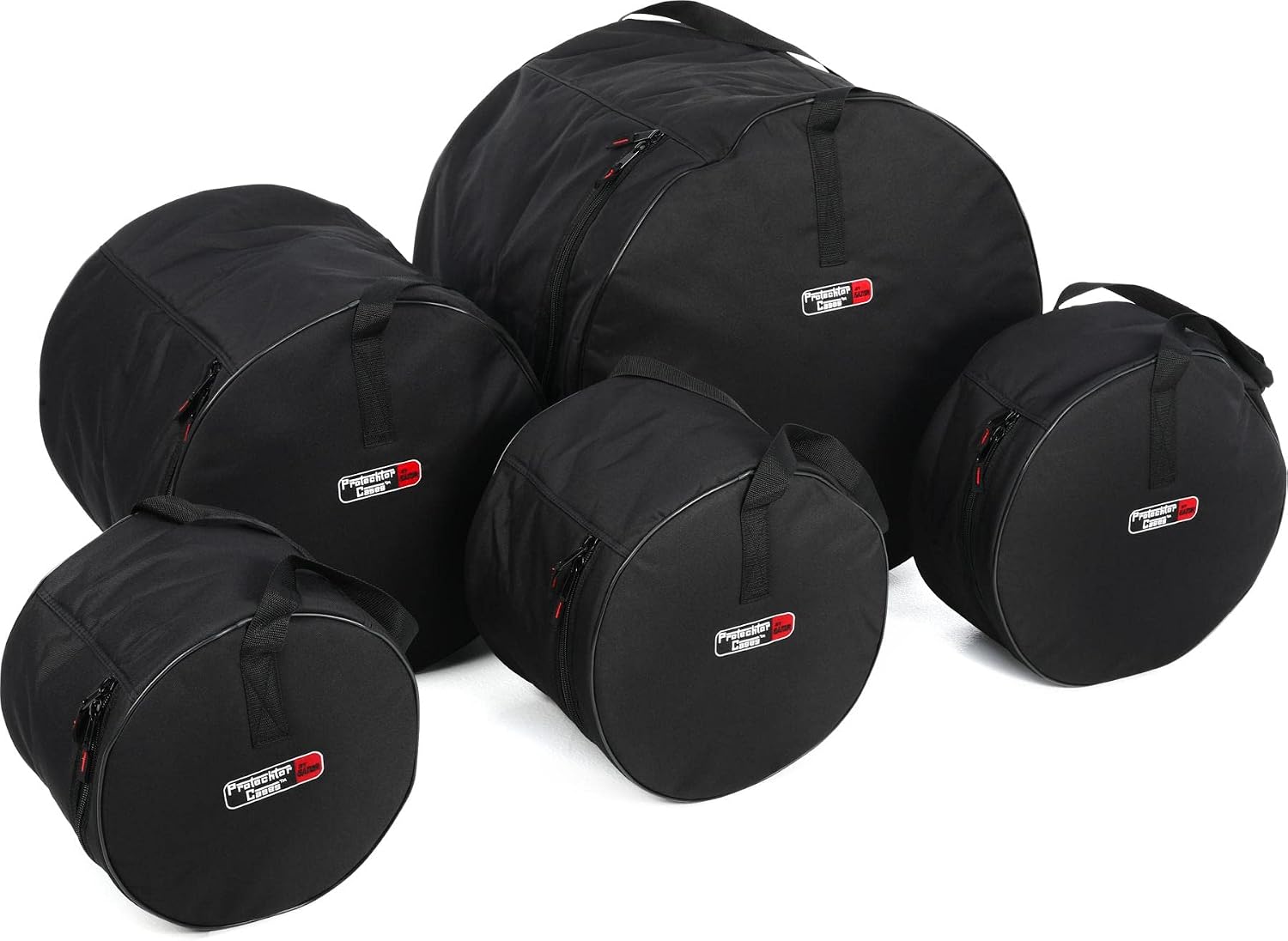 Gator GP-FUSION16 5-piece Fusion Set Drum Bags + Gator GP-1414 Protechtor Standard Tom Bag - 14" x 14" Value Bundle