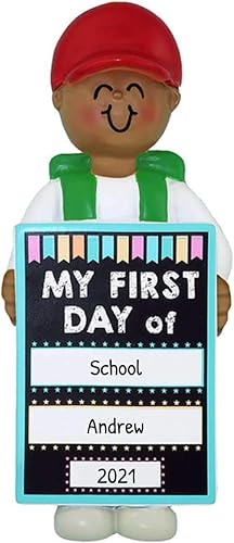 Miniatura 4 de Adornos escolares personalizados 2024  Adorno de mi primera Navidad 2024, mi primer día de escuela, regalos de regreso a clases para estudiantes,