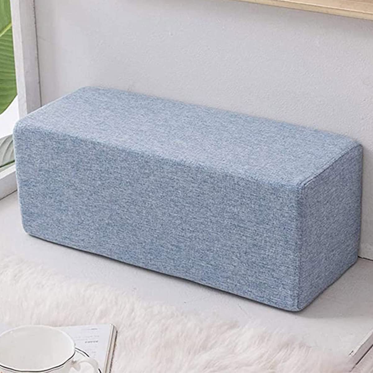 CCXXYGWJ Cojín Almohada Cojín para Sofá Reposabrazos Rectangular Grueso Reposabrazos para Sofá Cabecero Largo Lavable (20 x 20 x 50 cm, Gris)