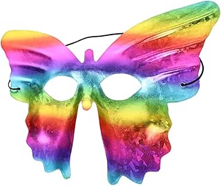 Amosfun Máscara De Carnaval 1Pc Máscara De Festa De Dança Mardi Gras Cosplay Máscara De Halloween Máscara De Borboletas Eva Máscara De Festa De Halloween Máscara De Senhora Adereços