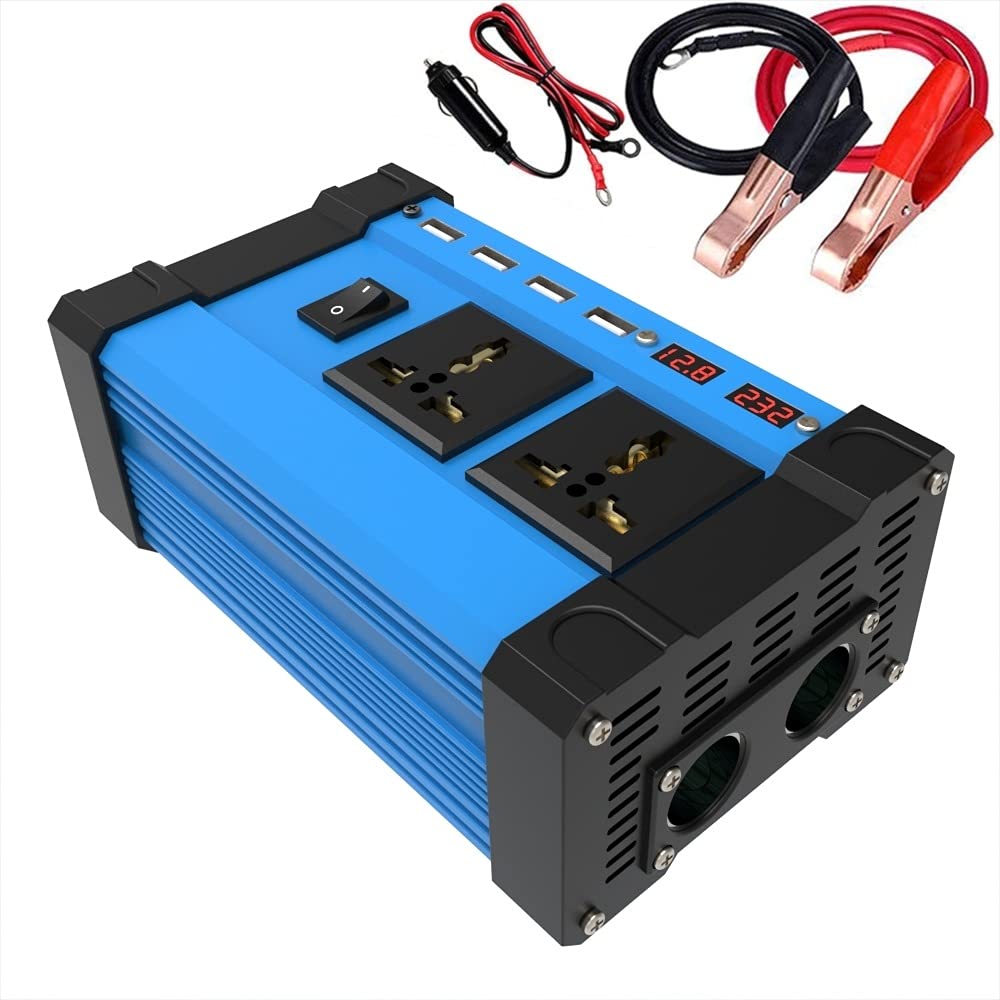 Inversor,Inversores de Corriente Inversor de Potencia de Coche 4000W 12V 220V 110V DC A CA Inversor Solar 12 V 220V Convertidor de Onda sinusoidal AUTERADOR