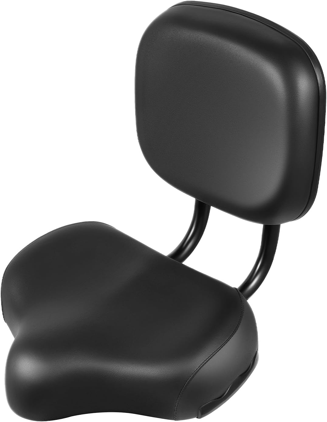 Bike Seat with Backrest, Oversized Comfortable Bicycle Saddle Replacement with Back Support, Adjustable HeightBackrest Bike Seat for Tricycles, Bicycles, Exercise Bikes