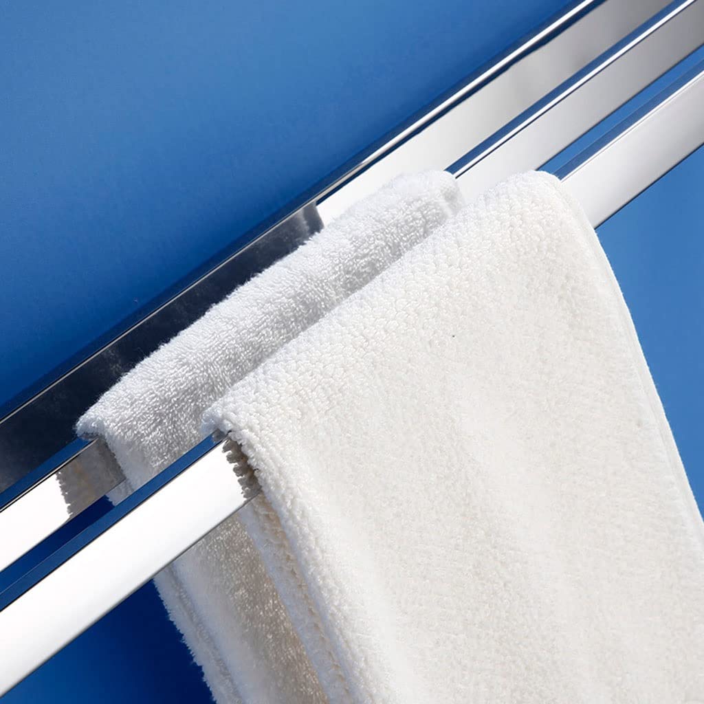 Toallero Toalleros 304 acero inoxidable toalla de toalla de baño barra de toalla de pared montada en la pared Toallas de doble toallas Riel de estantería for la cocina Hotel de baño Toalleros De Baño(