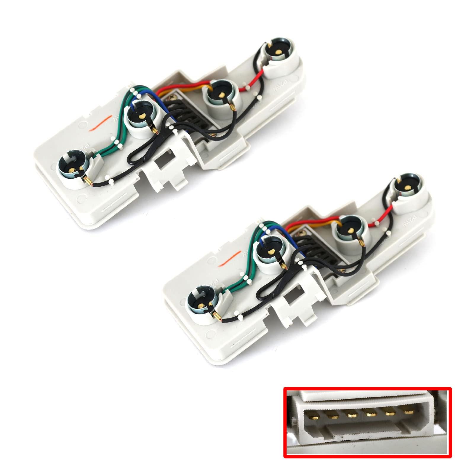 (Lot de 2) Platine Support Porte Ampoule Feu Arrière Gauche ET Droit compatible pour A3 8L Phase 2 de 2000 à 2003-8L0945095A