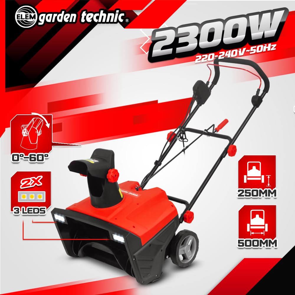 Schneefräse Elektro 2300 Watt - 50 cm - max. Elem Garden Technic
