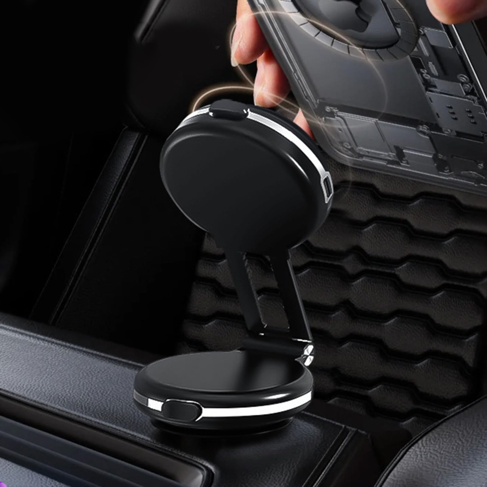 Supporto per Supporto per Smartphone Magnetico Parabrezza con Aspirazione A Vuoto A 360 Gradi Rotabili per Le Videochiamate Navigazione