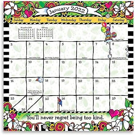 Suzy Toronto Calendar 2022 Amazon.com : 2022 Calendar"In A World Where You Can Be Anything. Be Kind"  7.5 X 7.5 In. 12-Month Hanging Wall Calendar By Suzy Toronto Provides  Inspiration And Motivation For Her From Blue