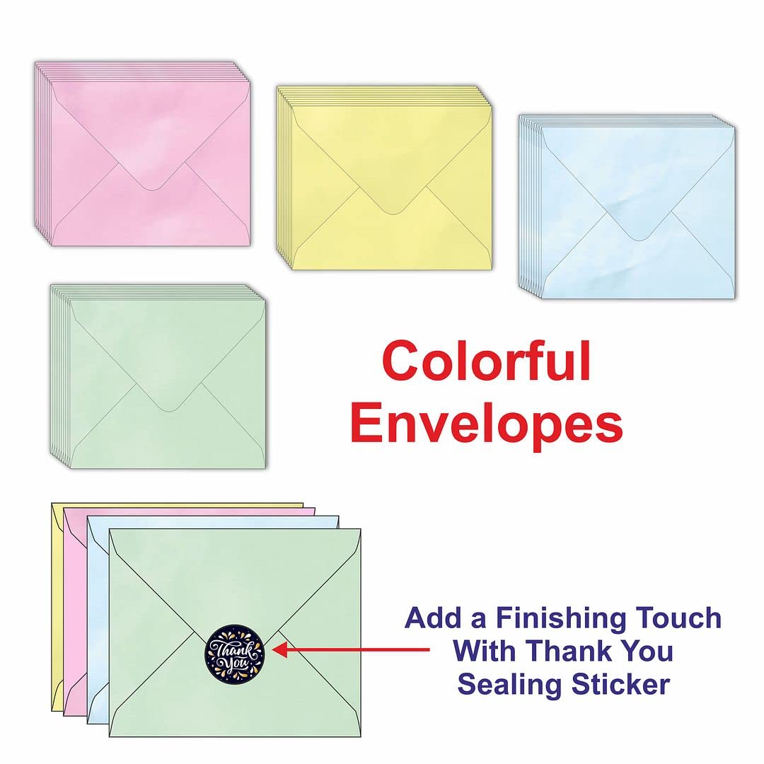 KREEPO Greeting Cards 9 Unique Design Blank Notecard with Envelopes for All Occasions(90pcs)(3x4 inch)_k9 2