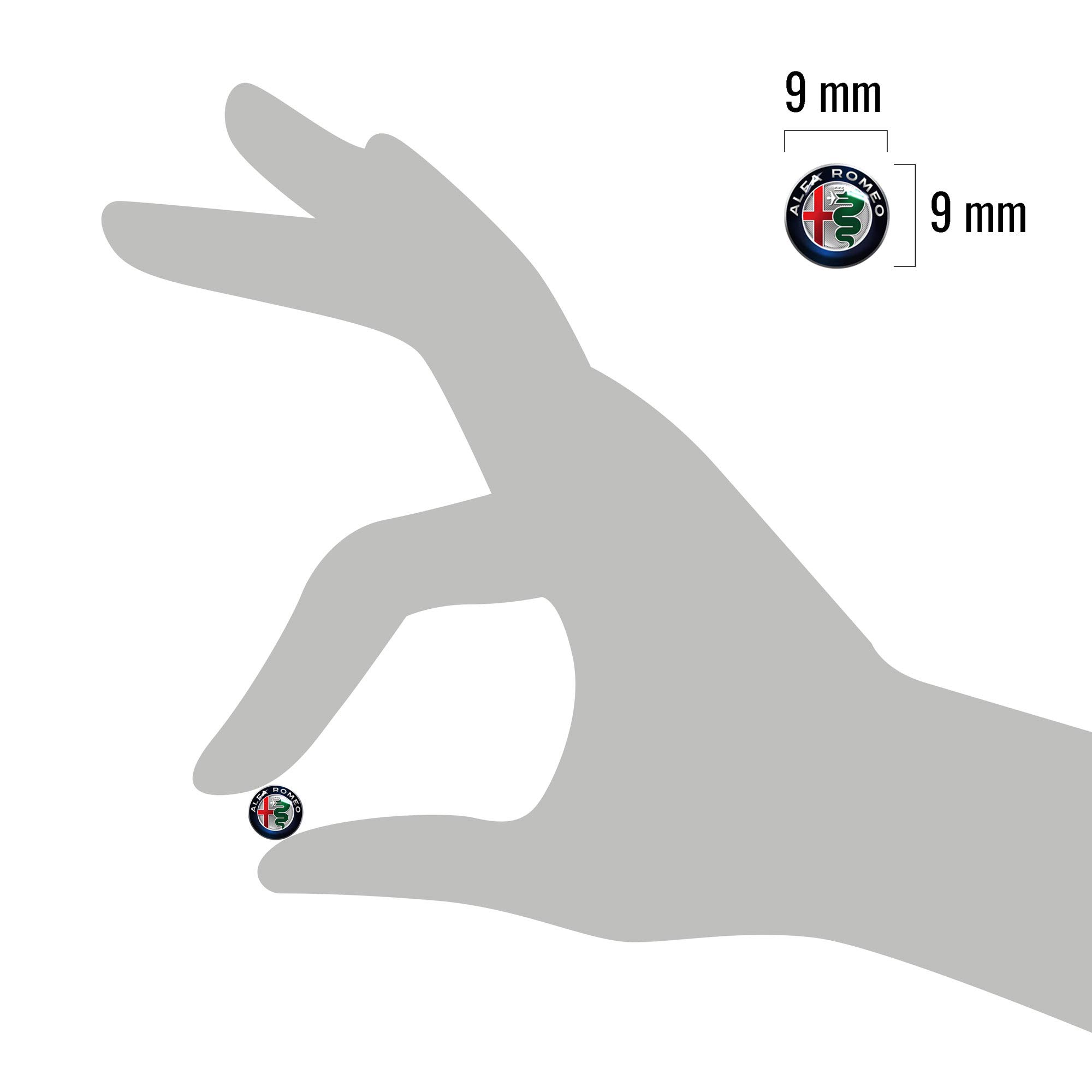 Adesivo Alfa Romeo 3D Ufficiale – Logo 75 Mm – Fatto In Italia – Per Carrozzeria