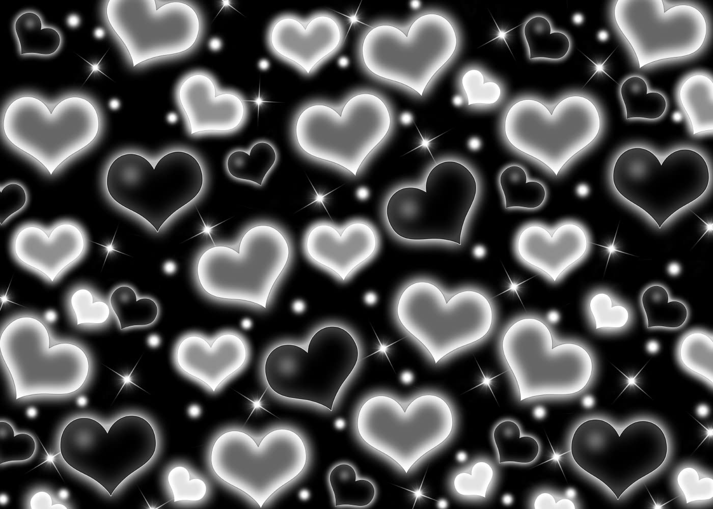 CapiSco 7x5FT Black Heart Photo Backdrop Early 2000s 90s Birthday Homies Party Banner Decorations Valentine's Day Glitter Heart 18th 30th Women Men