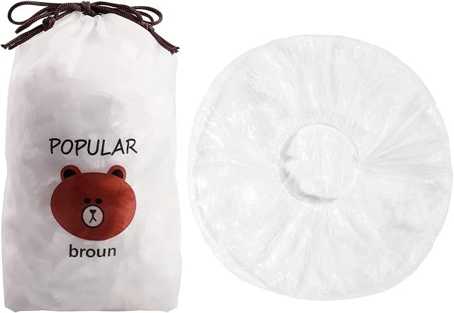 100Pcs Shrinkable Fresh Keeping Bags PE Cling Film Bags,Elastic Plastic Food Storage Covers Lids Universal Reusable Elastic Food Bowl Lids Kitchen Supplies for Food Fruit Vegetable Meat Preservation