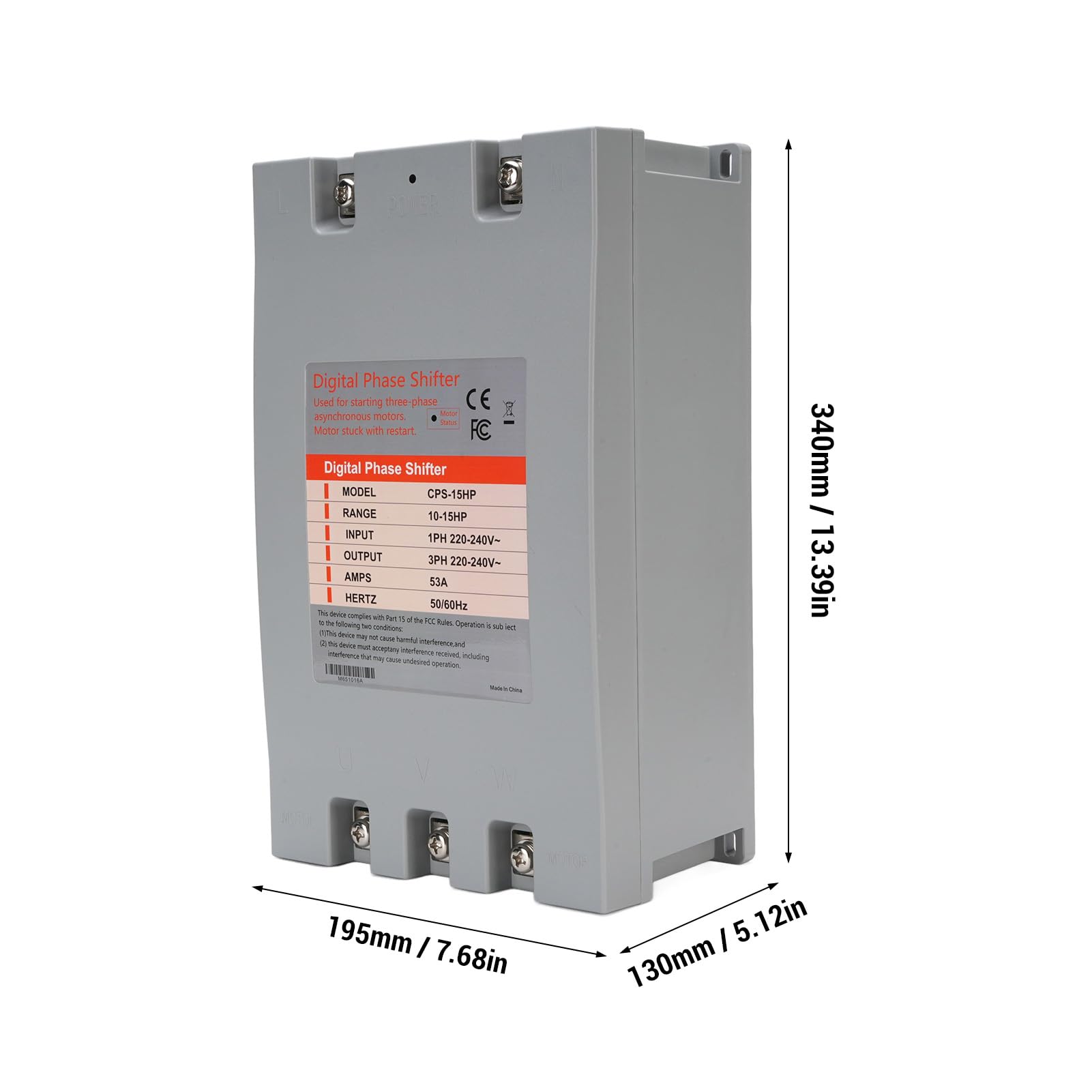 Walmeck Convertidor de Palanca de Cambios de Fase Digital 3ph Inverter Industrial Tamaño Compacto Eficiente Energéticamente