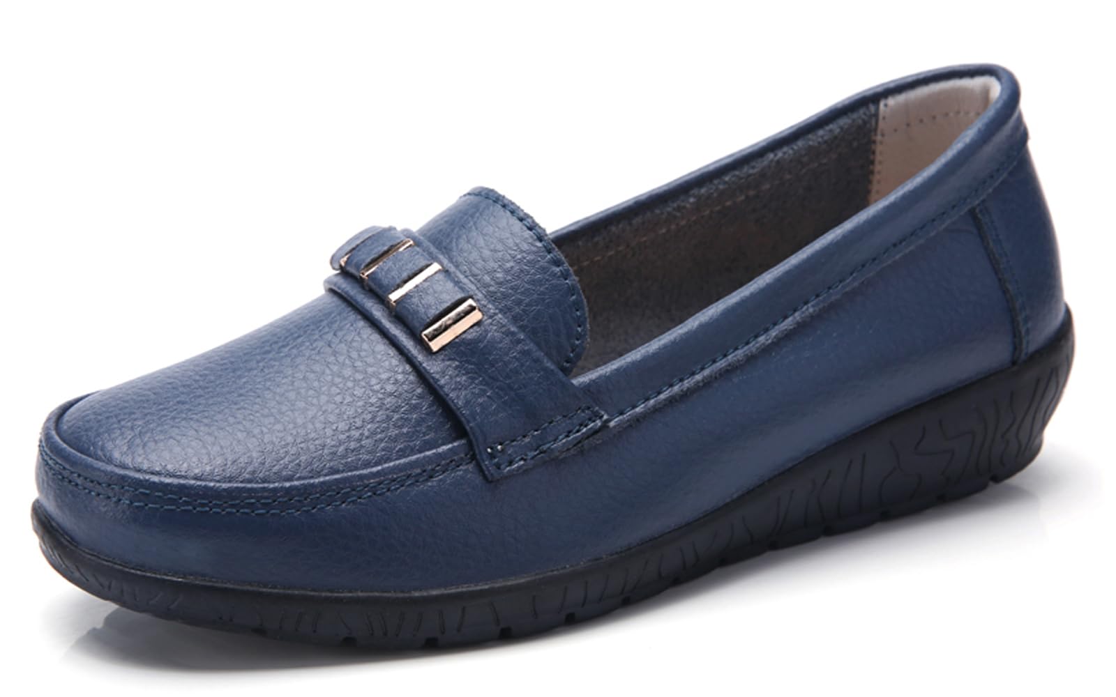 Sunporx Mujeres Confort Cuero Mocasines Mocasines De Conducir Zapato con Arco Soporte Caminar Oficina Transpirable