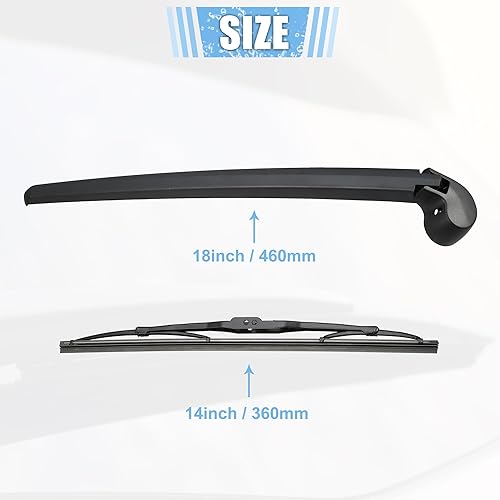 Miniatura 6 de ACROPIX Juego de 2 piezas de repuesto de brazo de limpiaparabrisas trasero, calidad de fabricante original del equipo, para Audi Q7 2007-2015
