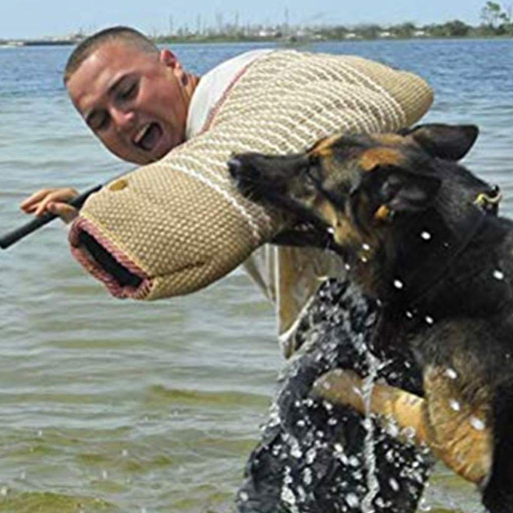 Funda gruesa para perros con asa, protector de brazo de entrenamiento para perros medianos y grandes, entrenamiento al aire libre