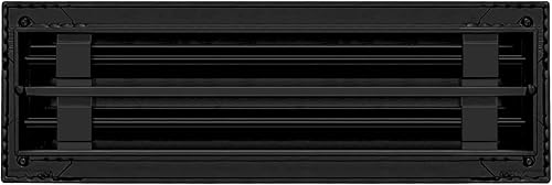 Miniatura 2 de BUILDMART - Cubierta de ventilación de CA moderna de 12 x 4 - Ventilación decorativa de aluminio negro - Difusor de ranura lineal estándar - Rejilla