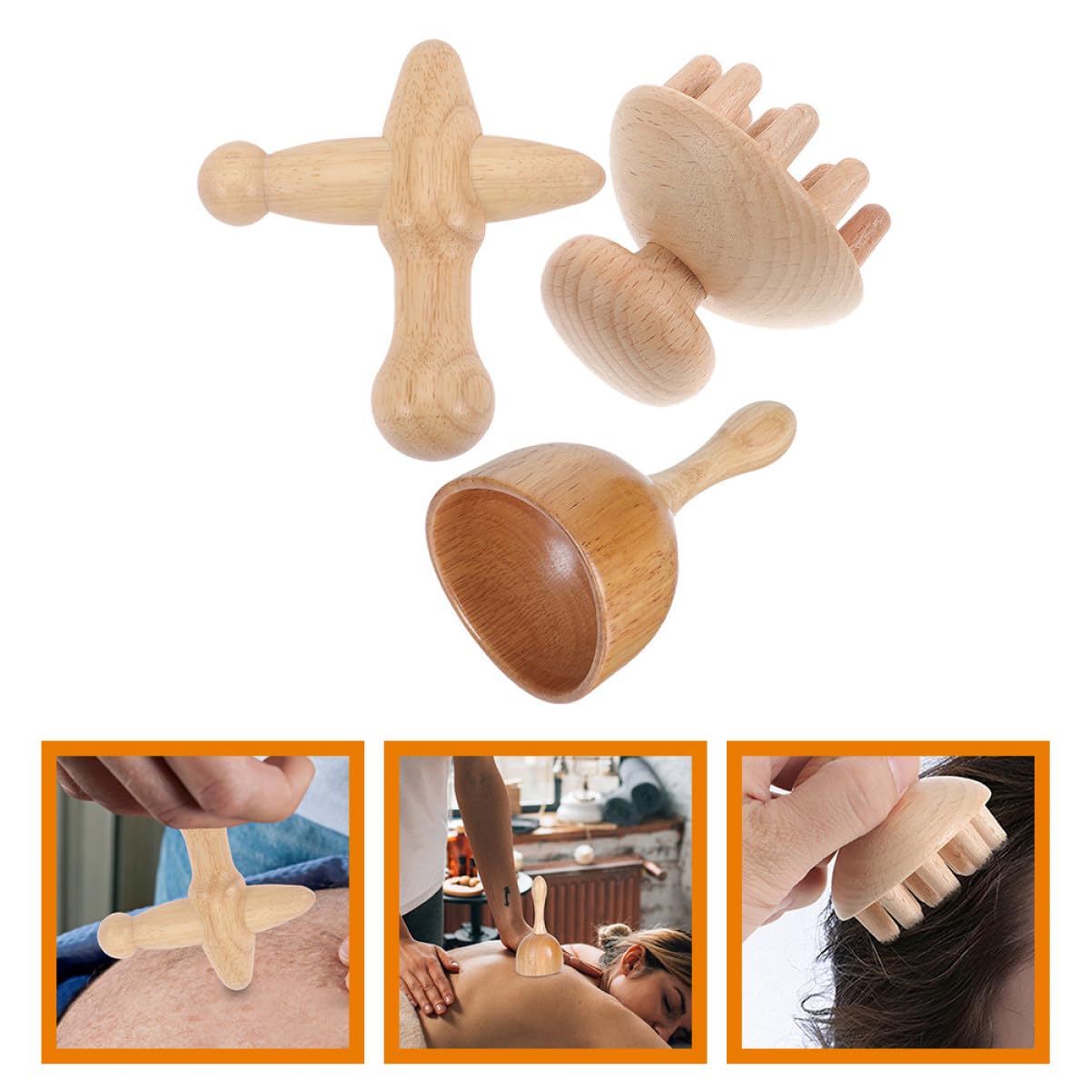 Alipis Manuelles Nackenmassagegerät zur Tiefengewebemassage mit Rutschfestem Griff Wiederverwendbares Massagegerät 1 Satz für Zuhause und Büro