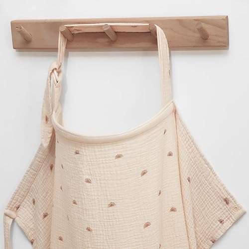 Miniatura 16 de Blissful Diary Manta de Muselina para Lactancia, Cobertura de Lactancia Transpirable con Cuello en Arco para Mujeres, Delantal de Lactancia (Hoja