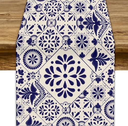 JanJCurt Black Gold Floral Table Runner - Retro Peony Rose Print, 13x120 Inches - Farmhouse Gothic Decor - View #9