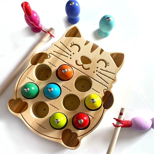 AUKKA Clasificador de juegos educativos Montessori para niños Pesca magnética