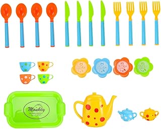 Toyvian Jogo De Chá De Casa Jogo De Chá Para Meninas Jogos De Chá Para Meninas Kits 1 Conjunto Fingir Playset Para Crianças Bule Pratos Bule De Chá Da Tarde Playset Crianças Educação