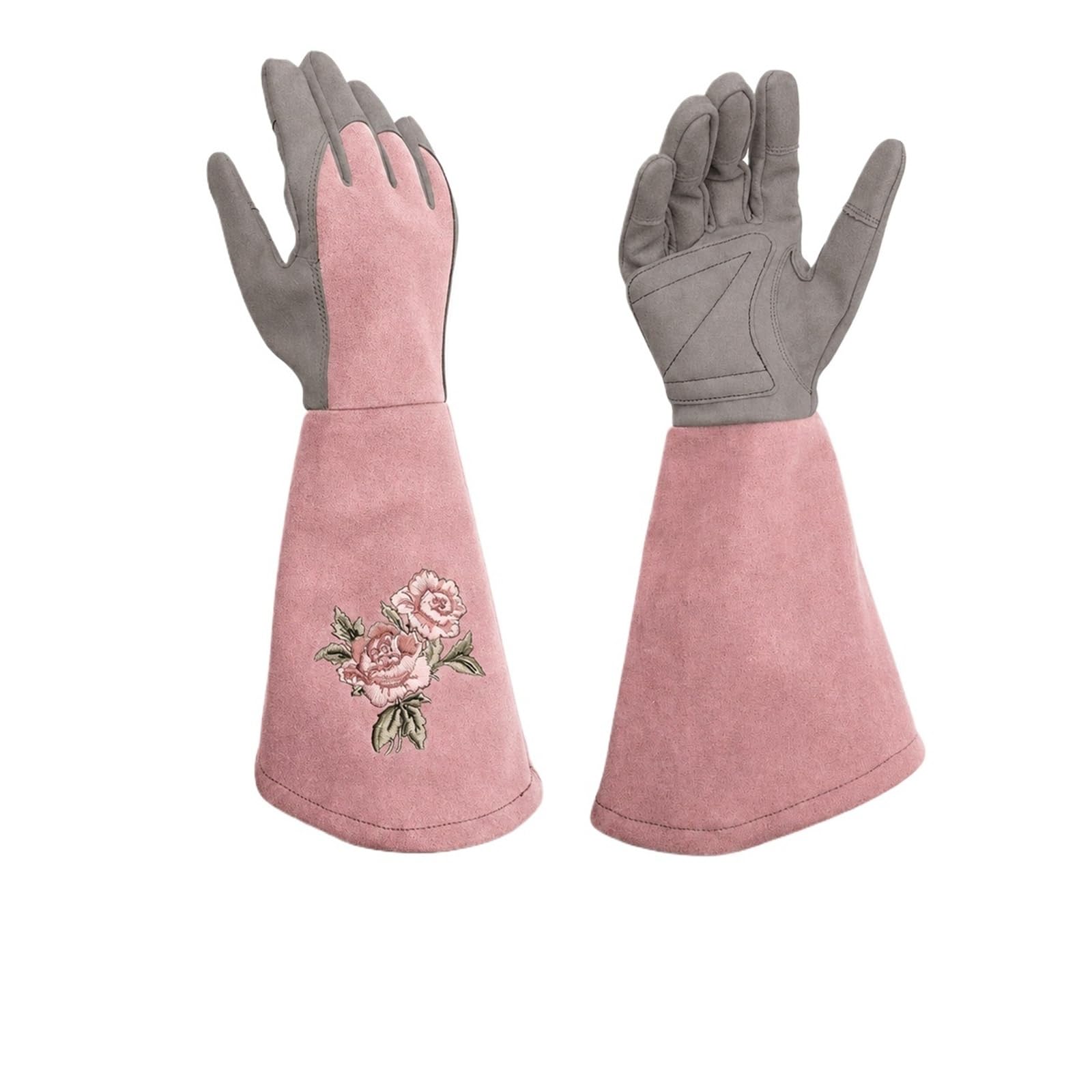 Gants Jardinage Gants longs anti-épines de jardinage, 1 paire, outil plantation jardin, protection des mains pelouse, gant imperméable(1pair-Pink)