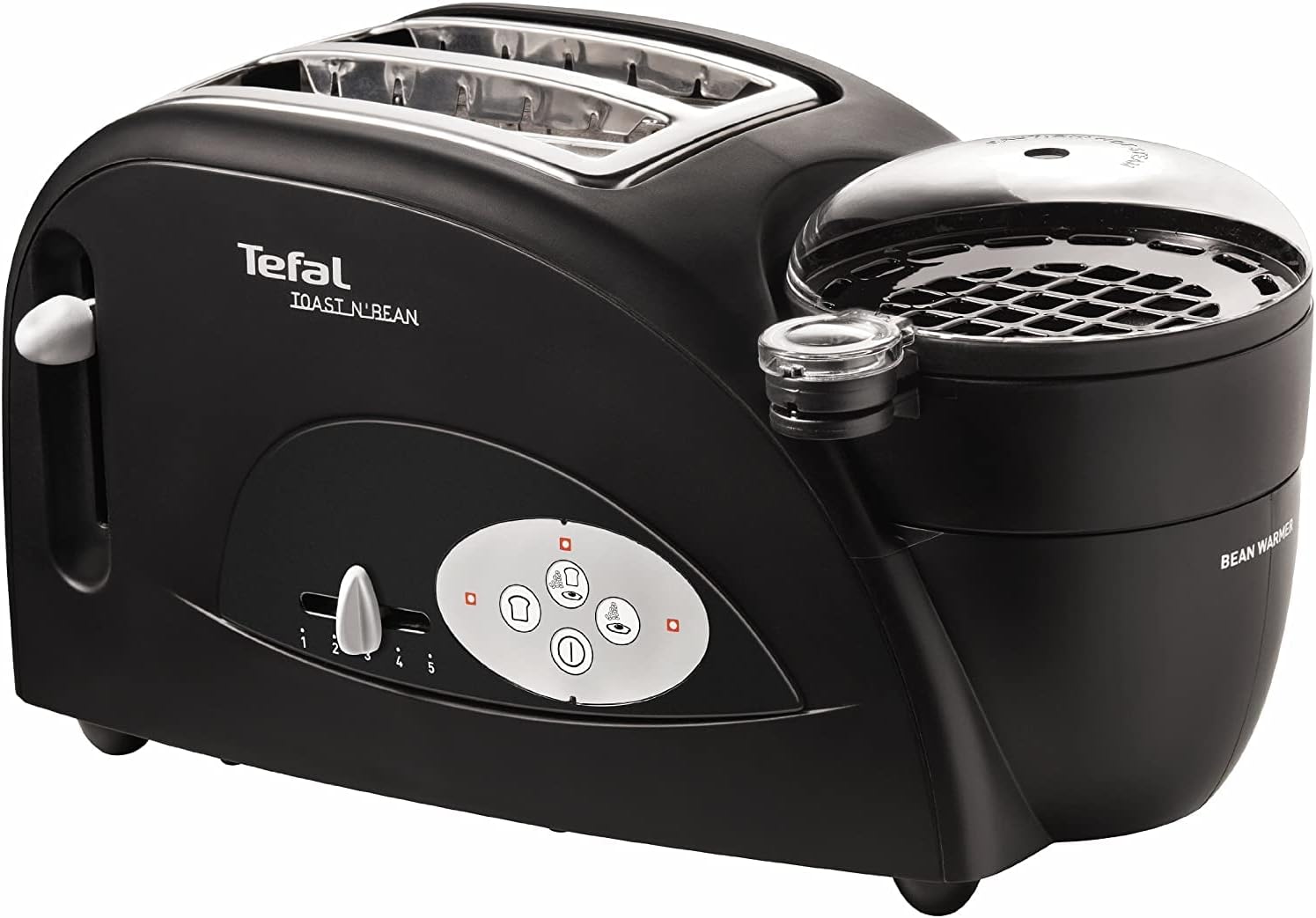Tefal Toast n Bean, 2 Slice Toaster, Bean & Egg maker, 1200 W, Black