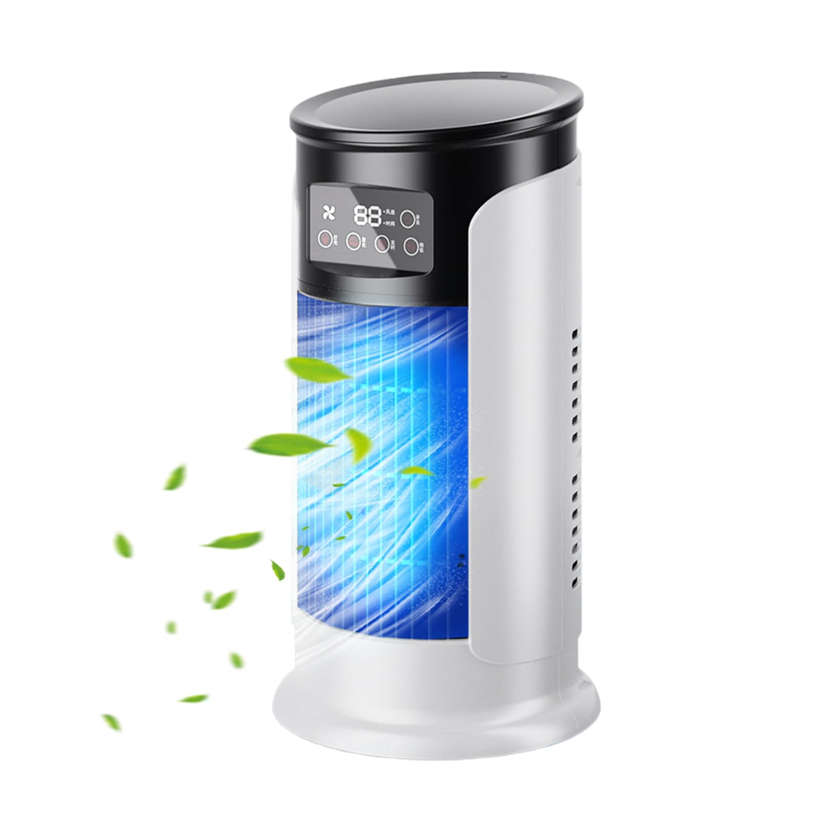 Quiet Fan - Tower Fan with Cooling - Tower Fan - Oscillating Column Fan - with Timer and 300 ml Tank - Fan USB 4 in 1 - White