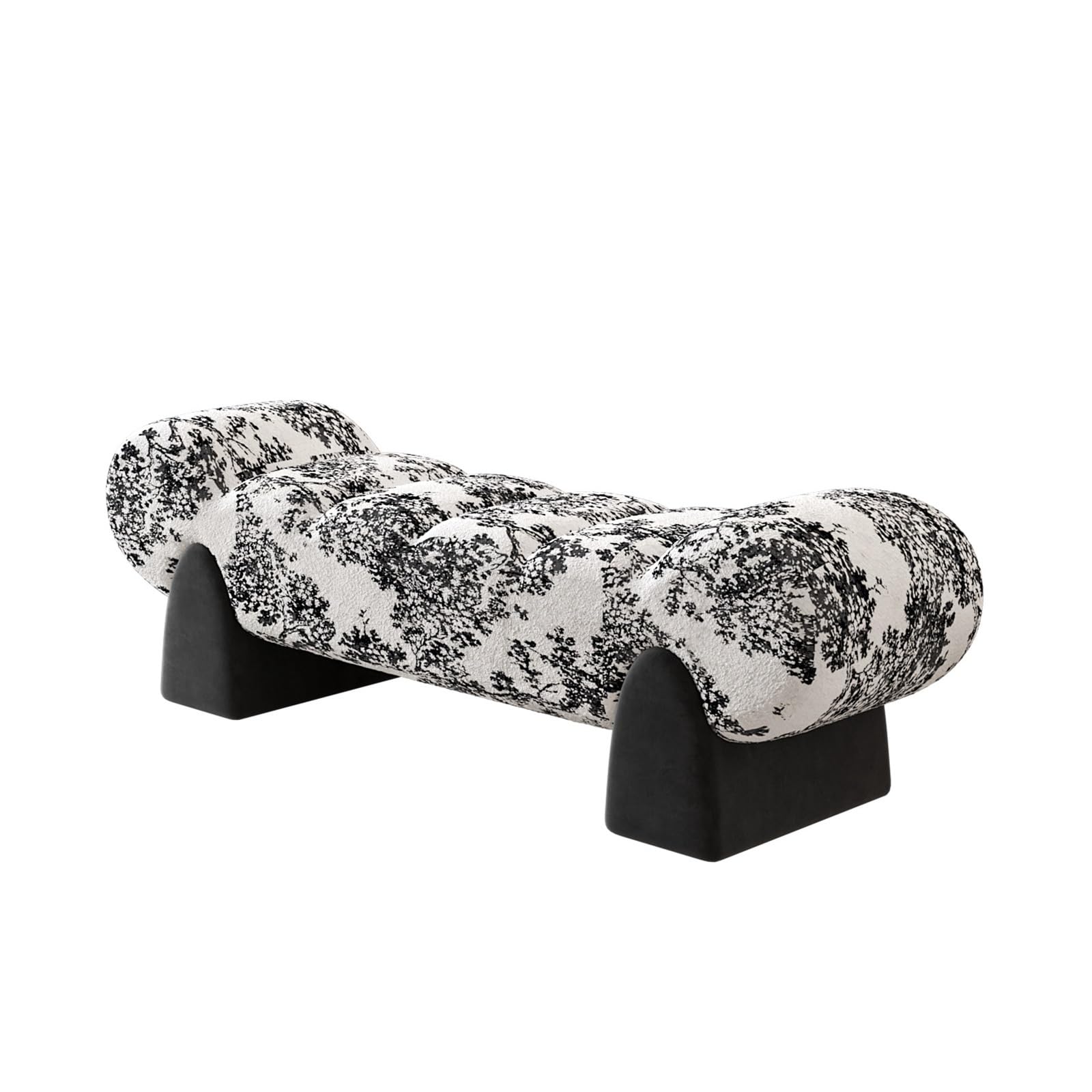 XUJUAN-0227 End of Bed Upholstered Fabric Sofa Shoe Changing Stool Bedroom Bed end Home Wooden Cloakroom(Large)