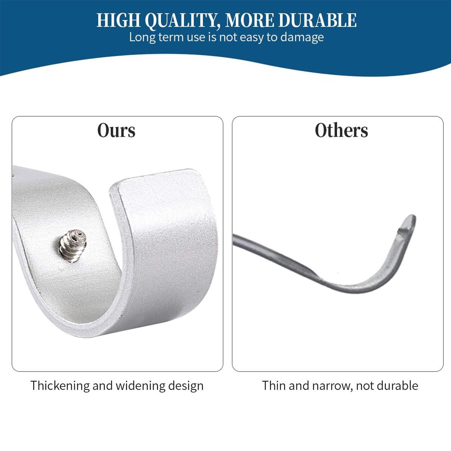 Joyzzz Curtain Rod Bracket, 3 Pack Curtain Rod Brackets, General Adjustable Heavy Duty Drapery Rod Holders, Hardware Window Curtain Rod Support Hanger for 1 Inch Rod with Installation Screws (Sliver)