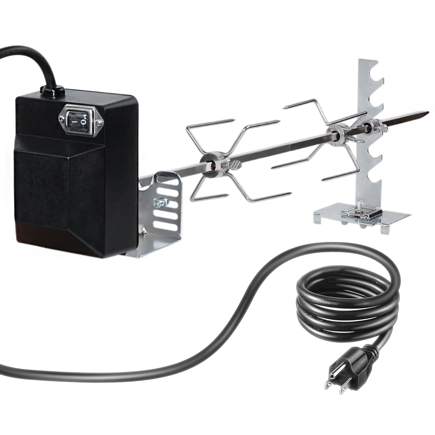 Heavy-Duty Stainless Steel Grill Rotisserie Kit