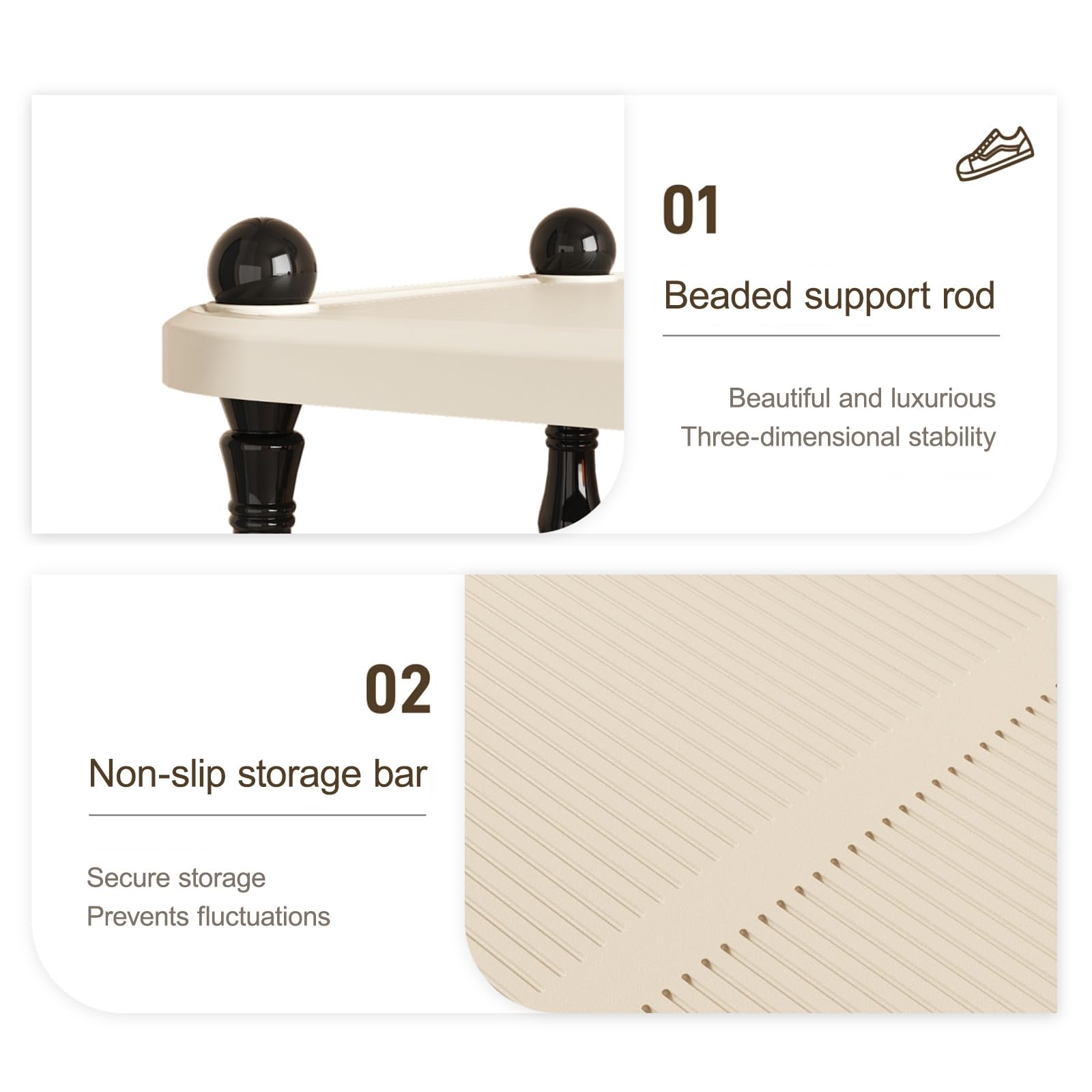 Independent Shoe nizer – Contenitore verticale in plastica per 2/3/4/5/6/7 livelli Design semplice e moderno per armadio scarpe e borse soluzione salvaspazio per la casa