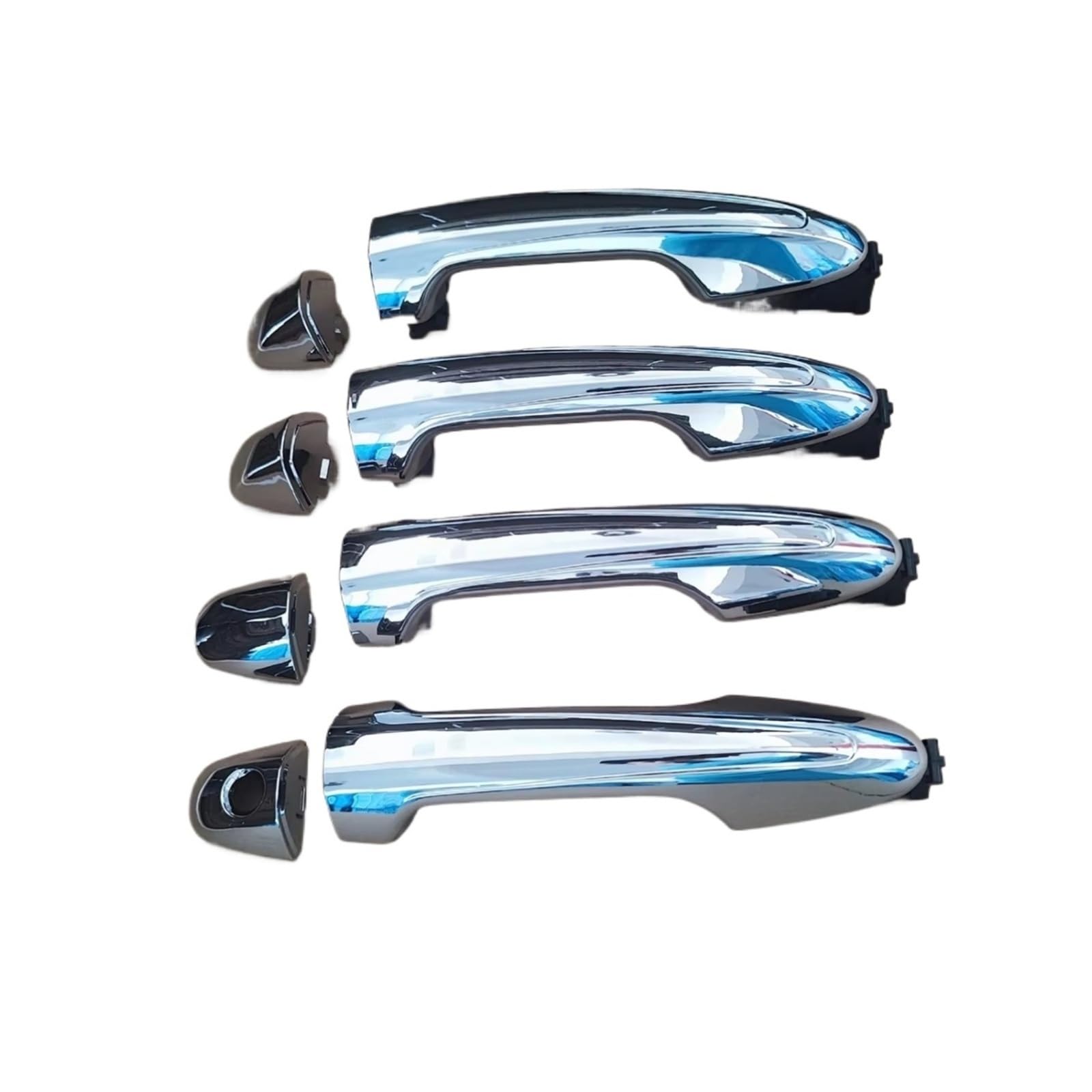 BYSKJZ Car Outer Door Handle Replacement for Toyota for Hilux for Revo 2015 2016 2017 2018-2022 for Rav4 2013-2016 4PCS Exterior Door Handle Chrome Black 692100K200(CHROEM 4PCS)