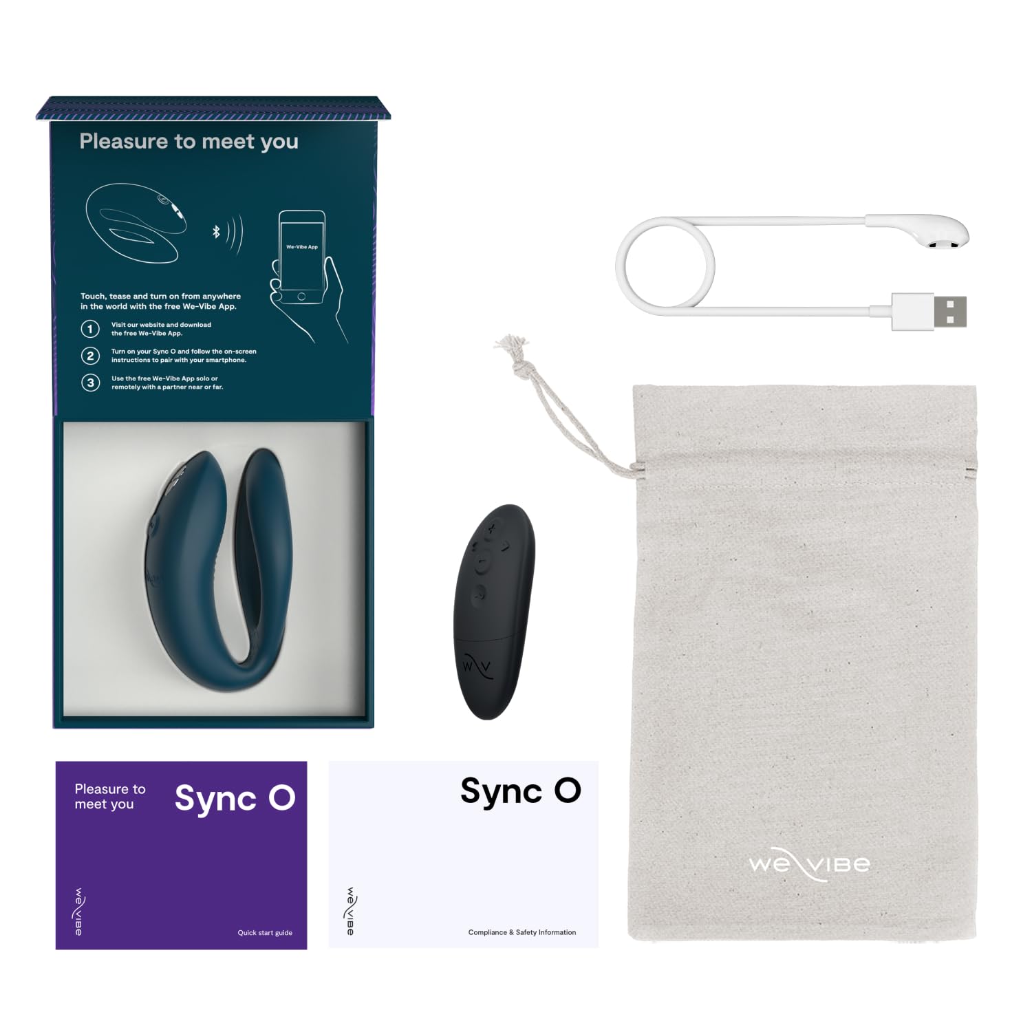 We-Vibe Sync O Vibratore di coppia - Sex toy vibrante a C con telecomando per donne - Controllato tramite app - Stimolazione del punto G e del clitoride - Resistente all'acqua e ricaricabile - verde