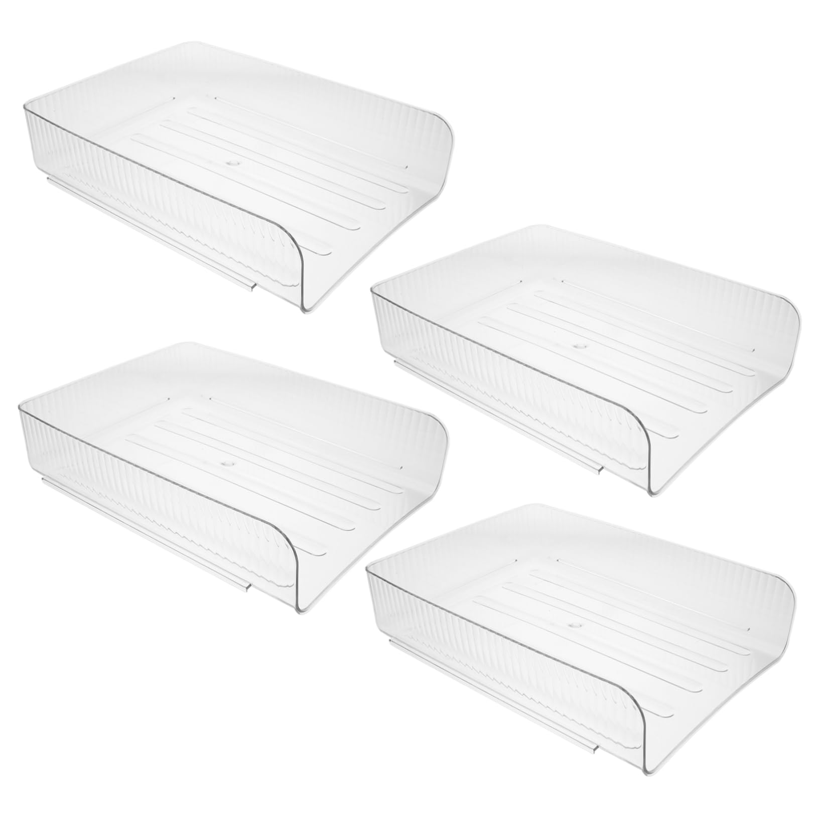 Bandeja de Papel para Escritorio Apilable A4 de Plástico, 4 Piezas