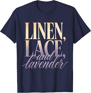 Linen Lace and Lavender Cottagecore Women Design T-Shirt