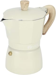 ZPSHYD Cafetera de aluminio para cafetera, cafetera octogonal para cafetería casera, color amarillo débil, 150 ml
