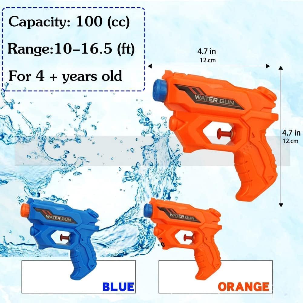 4-piece Water Gun for Children Long Range, Interactive Pet Toy, Perfect for Sports Pools, Beaches and Outdoor Water Battles - Image 2