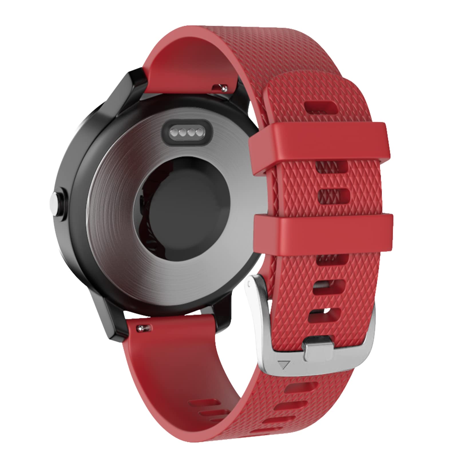 Watch Strap for Garmin Vívoactive 3,20mm Wristband Compatible with Garmin Venu/Venu sq/Vívomove 3/Forerunner 245/645 Music (L, Red)