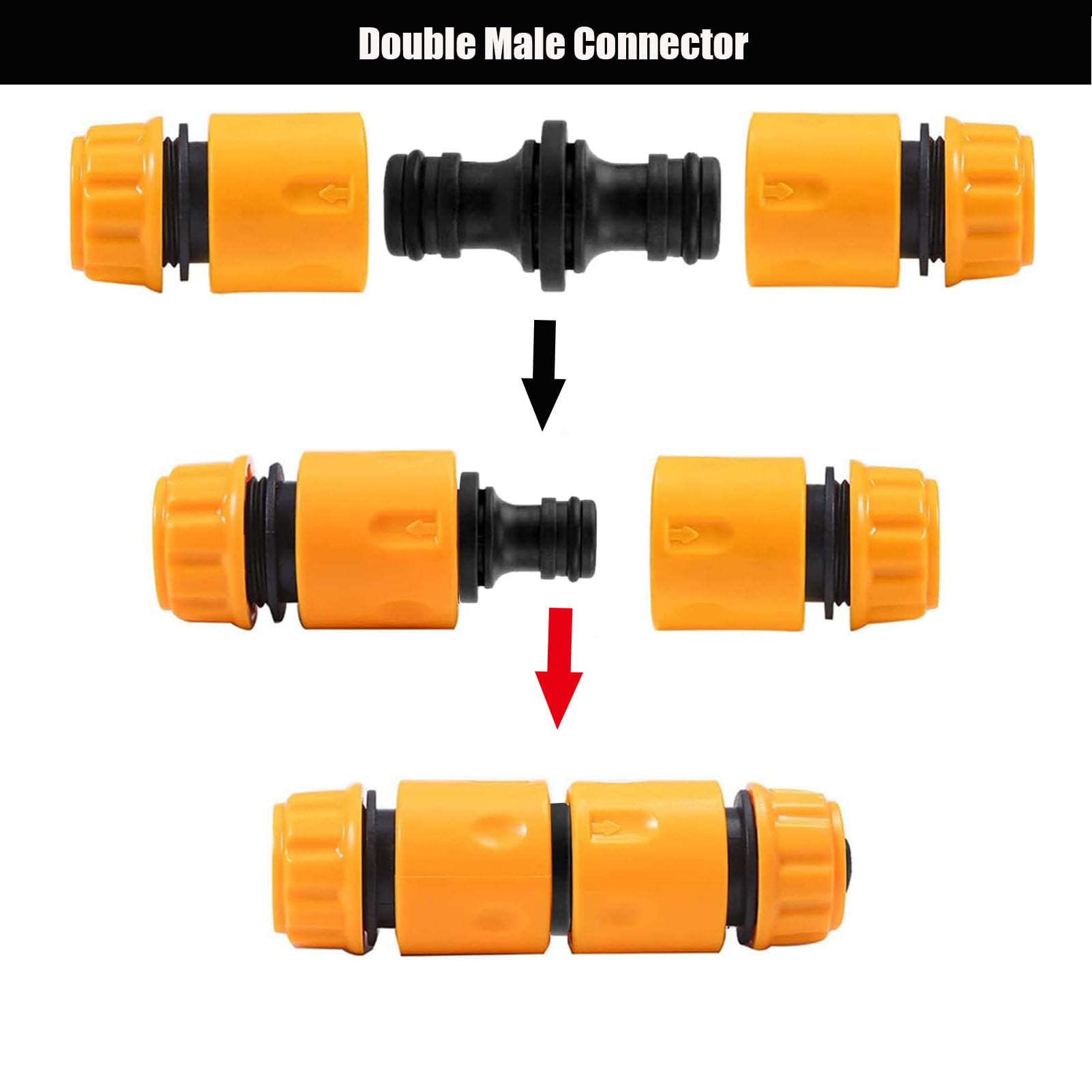 DuDuZui Garden Hose Quick Connect Set including Threaded Tap Connector, Universal Faucet Adapter, Waterstop - Image 4