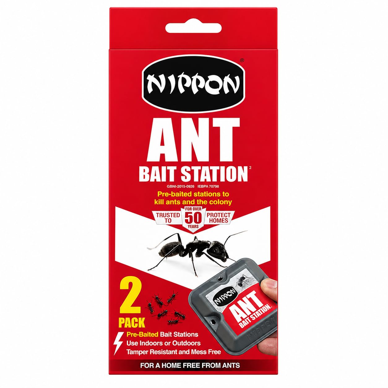 ZINNIAUK Ant Bait Station | Effective Ant Killer Solution For Indoor & Outdoor Use | Easy Placement & Effective Results | Control Ants without Mess | Say Goodbye to Unwanted Ants (Pack of 2)