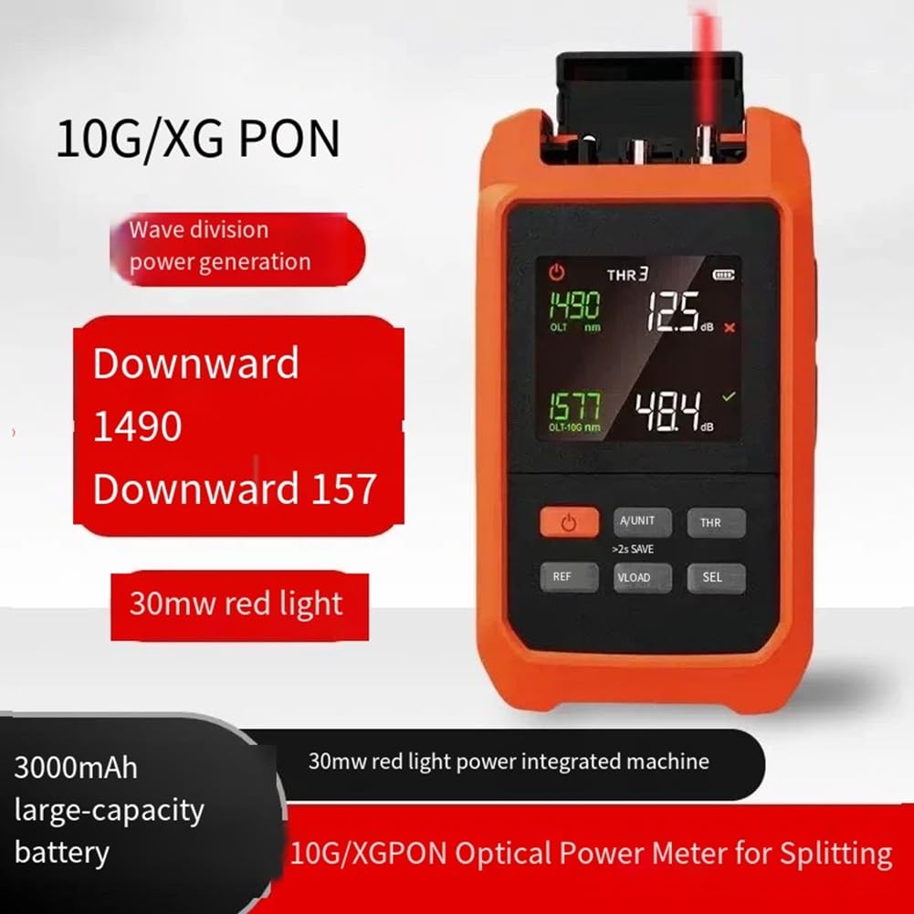 Mètre de Puissance Optique à Division de Longueur D'Onde 10G PON Compatible EPON/10G EPON/XGPON - -613 avec VFL 30Mw 1577/1490 Nm Tout-En-Un.