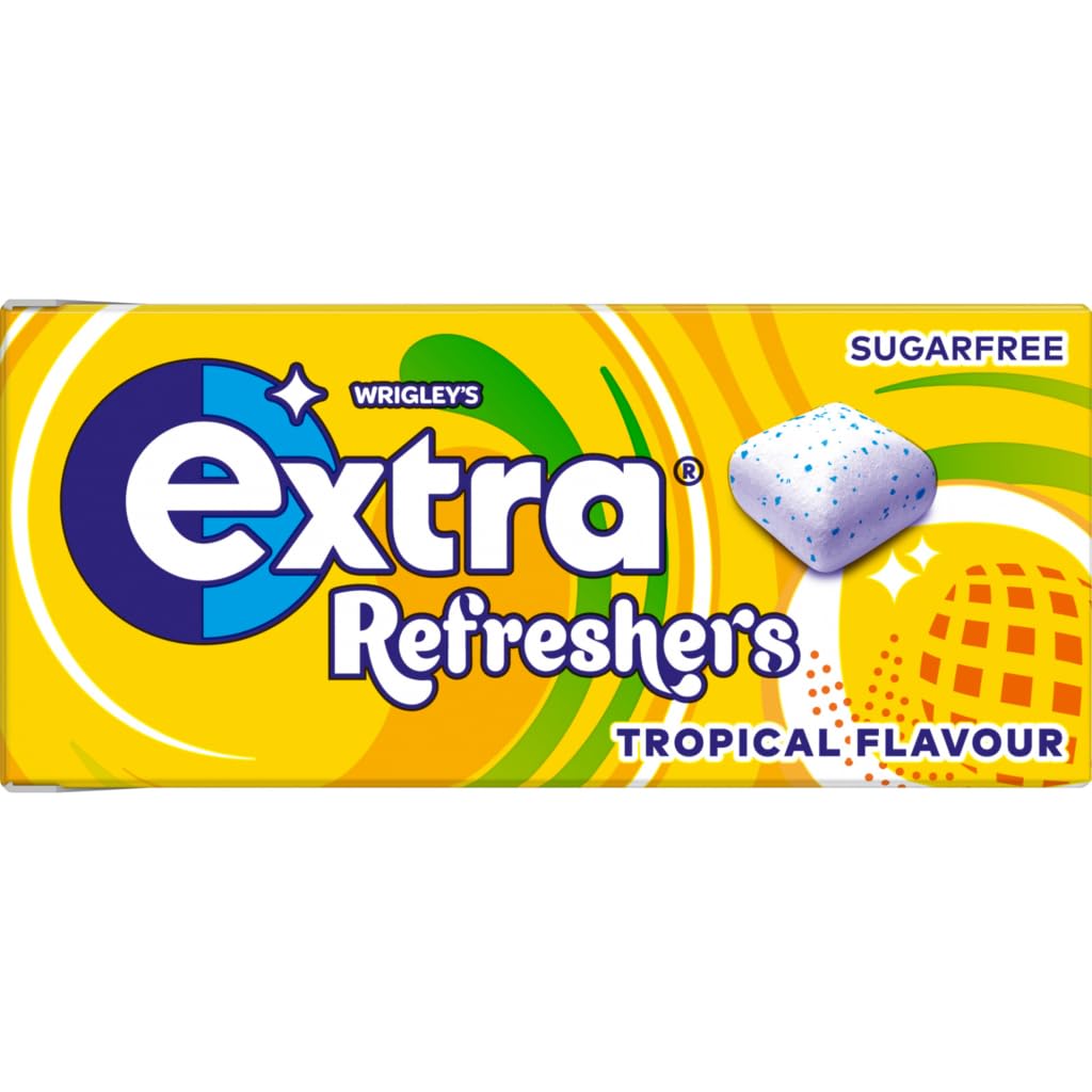Refreshers Tropical Flavour Sugarfree Chewing Gum Handy Box 7 Pieces
